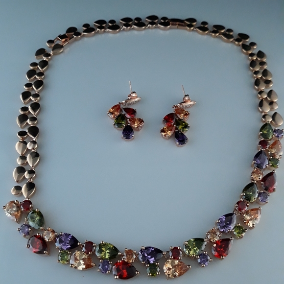 Mesmerizing Multi-Stone Rose Gold Set - Picture 3 of 4